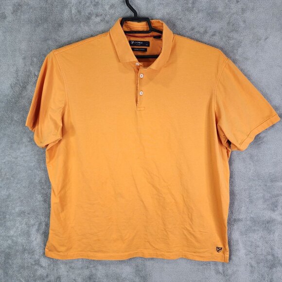 Mens Orange Cremeux Classics Polo Shirt Supima Cotton Blend Short Sleeve XXL - Picture 2 of 8